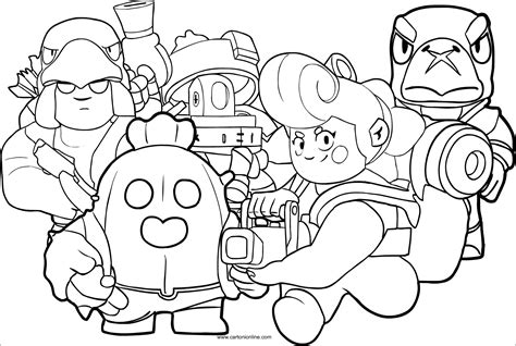 Brawl Stars Coloring Pages Coloringbay
