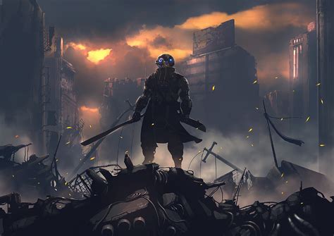 Download Post Apocalyptic Ruin Building City Anime Original Hd