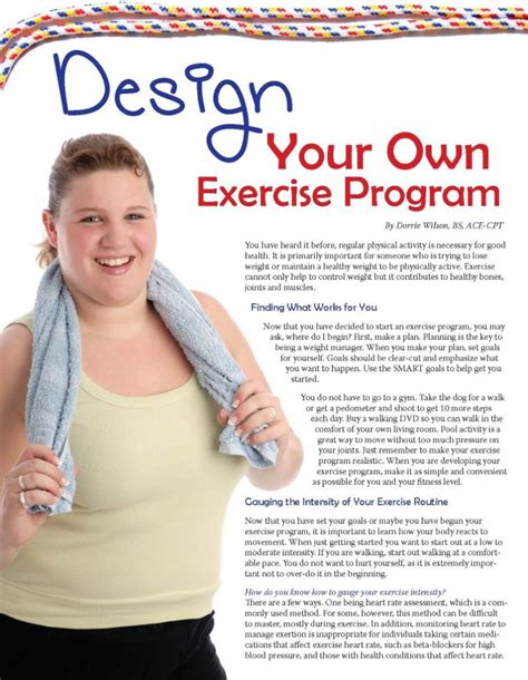 Design Your Own Exercise Program - Obesity Action Coalition