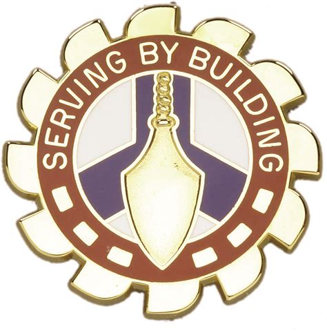 416th Engineer Command Unit Crest Serving By Building