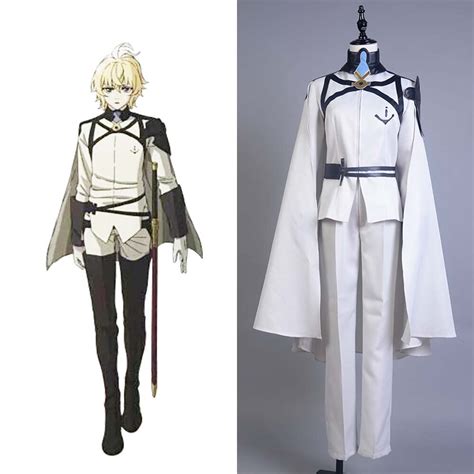Seraph The End 2 Vampires Mikaela Hyakuya Uniform Cosplay White Costume