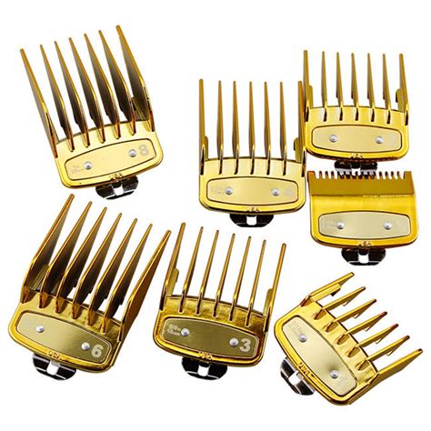 Gold 8 Sizes Guide Comb Sets Hair Trimmer Attachment Clipper Hair