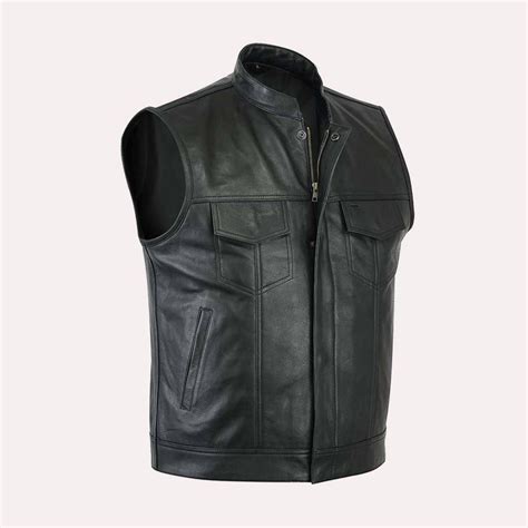 Sons Of Anarchy Leather Vest Motorcycle Leather Vests And Waistcoats