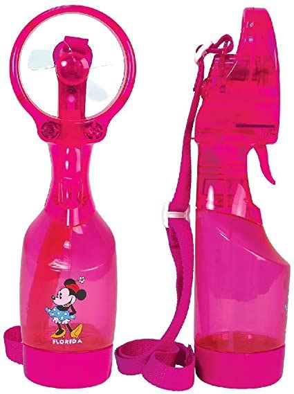 disney minnie mouse pink personal misting fan patio lawn and garden