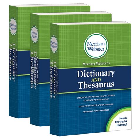 Merriam Webster Merriam Websters Dictionary And Thesaurus Mass Market
