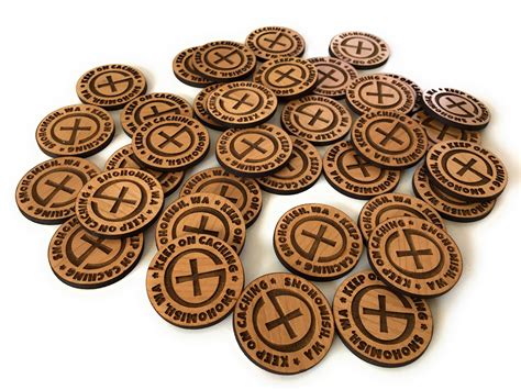 Custom Wood Coins Wood Tokens Personalized Engraved Etsy