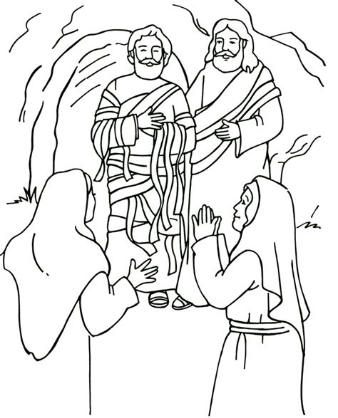 Printable Jesus Raises Lazarus Activity Sheets