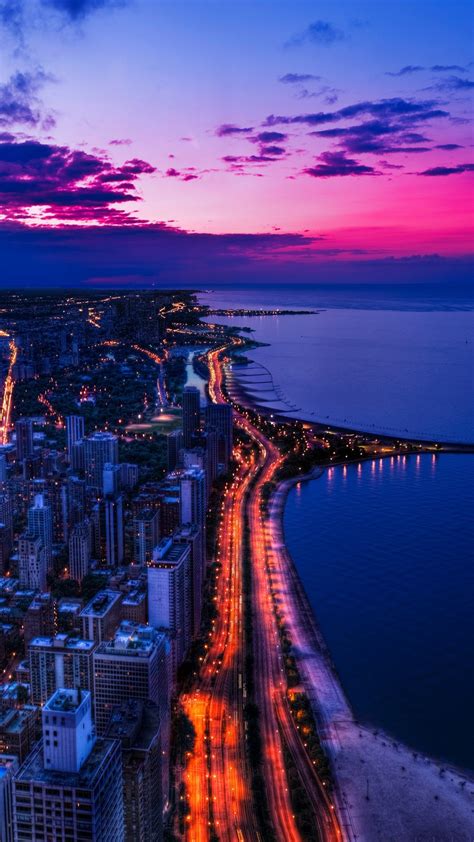 Chicago Sunset Wallpaper
