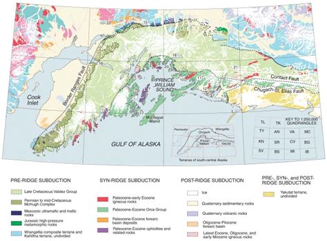 Geologic Map Of South Central Alaska Showing Belts Of Accreted Rocks