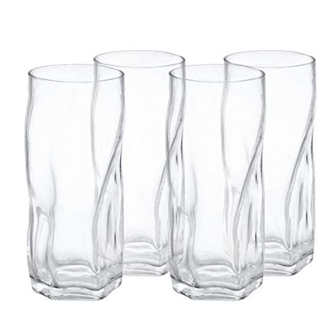 la jolie muse drinking glasses clear water tumbler highball glassware set of 4 17oz the home