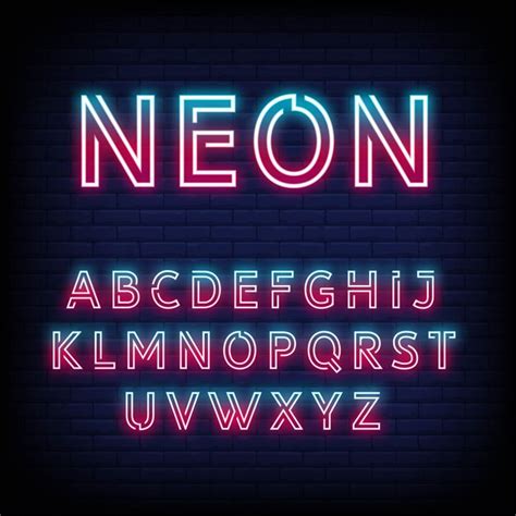 Premium Vector Neon Light Alphabet
