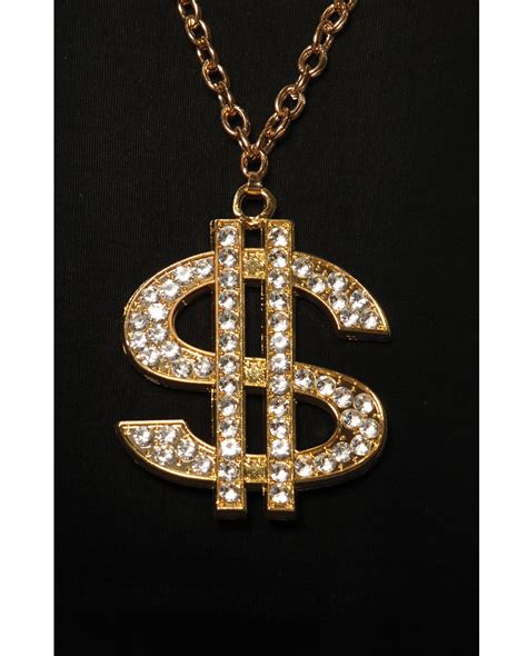 Dollar Medallion Bling Gangster 70s Pimp Rapper 70s Cosplay Costume