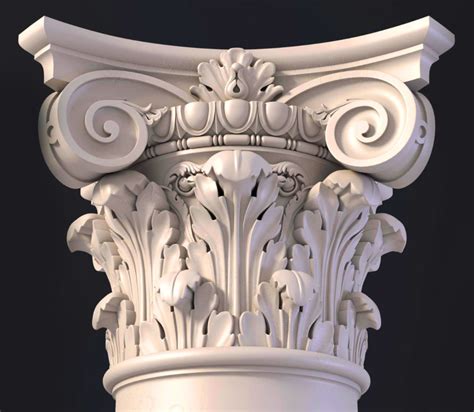 3d Ionic Column Capital Cgtrader Architecture Drawing Art Ancient Architecture Classical