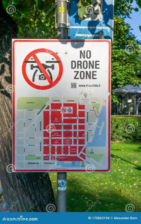 Helsinki Finland 20 Augustus 2019 Geen Drone Zone
