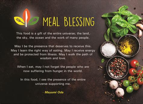 In ireland, as in many countries that have known both blessings and hardship, much is. Meal Blessing - LUCIOS PIZZERIA