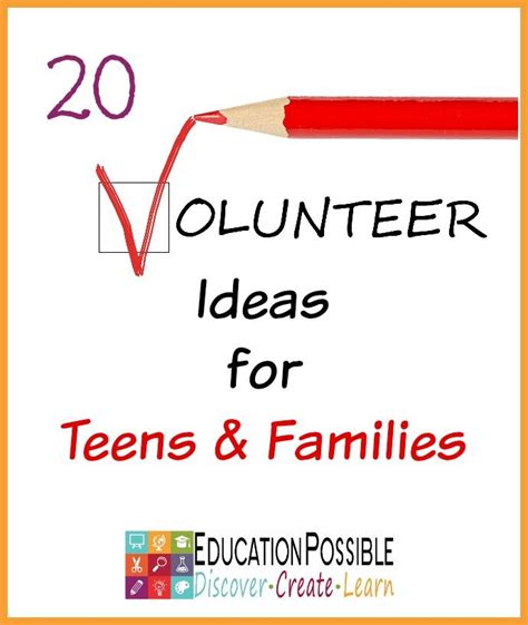 20 Volunteer Ideas For Teens And Families Service Projects Activities