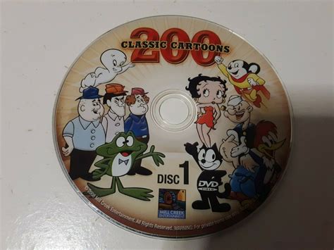 200 Classic Cartoons Disc 1 Only Dvd No Case Only Dvd