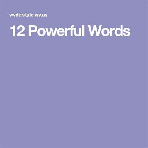 12 Powerful Words Poster Letter Words Unleashed Exploring The