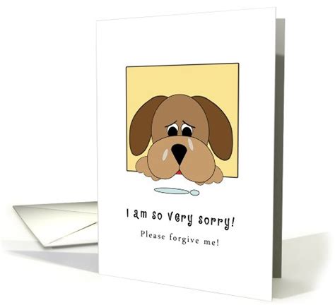 Apology I Am So Very Sorry Dog Card 723301