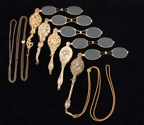 Lot Detail Lot Of 5 Antique Lorgnette Opera Glasses