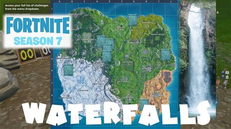 All Waterfall Locations Guide Fortnite Battle Royale Season 7 Youtube
