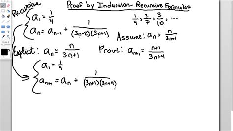 Proof by Induction - Recursive Formulas - YouTube
