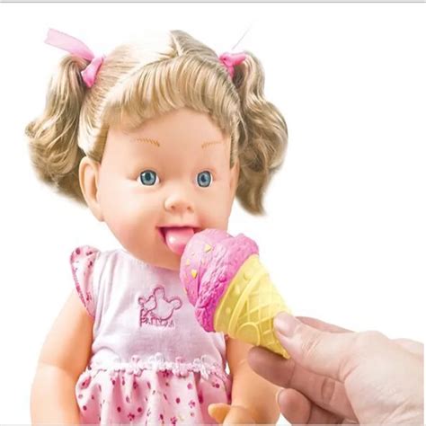 38 Cm Baby Girl Eating Ice Cream Lovely Girl Cute Doll Kids T Baby
