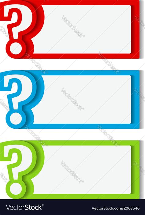 Banners With Question Mark Royalty Free Vector Image