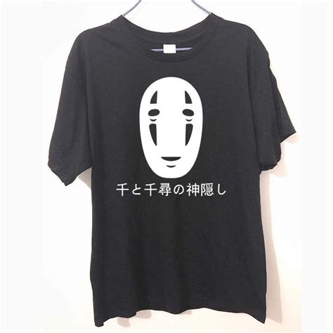 Spirited Away No Face Kaonashi Harajuku T Shirt Ghibli Store Print