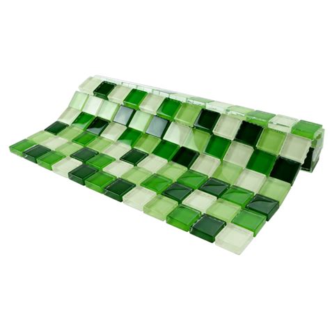 Tgemg 06 1x1 Square Green Glass Mosaic Tile Sheet Tile Generation