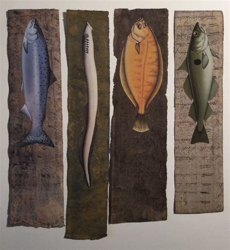 Collage Fish Art Under The Sea Painting Fishing Pisces Collages