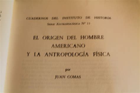 Origen Del Hombre Americano Antropologia Fisica Juan Comas My XXX Hot