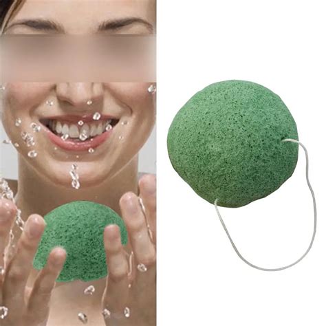 2 Colors Natural Konjac Konnyaku Jelly Fiber Face Cleansing Wash Sponge Puff Hot Salesponge
