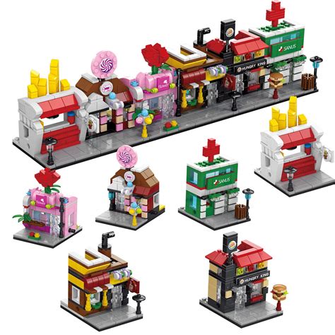 Buy Fun Little Toys 6 Packs Mini City Shop Street View Building Blocks