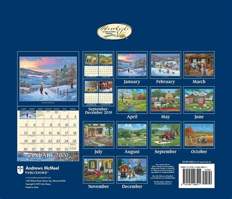 4 Seasons Calendar 2020 Month Calendar Printable