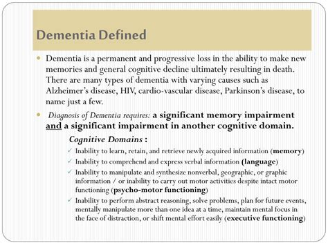 Ppt Dementia The Basics Powerpoint Presentation Free Download Id