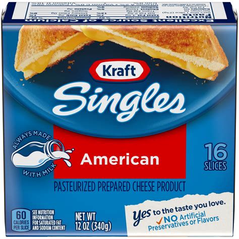 Kraft Singles Cheese Product Pasteurized Prepared American 16 0