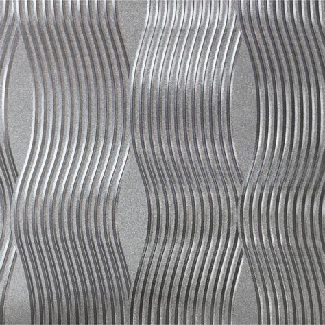 Curve Geometric Metallic Wallpaper In Silver I Love Wallpaper