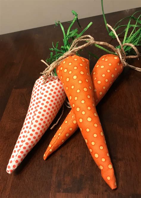 3 Fabric Carrots Easter Carrots Spring Decor Easter Decorations