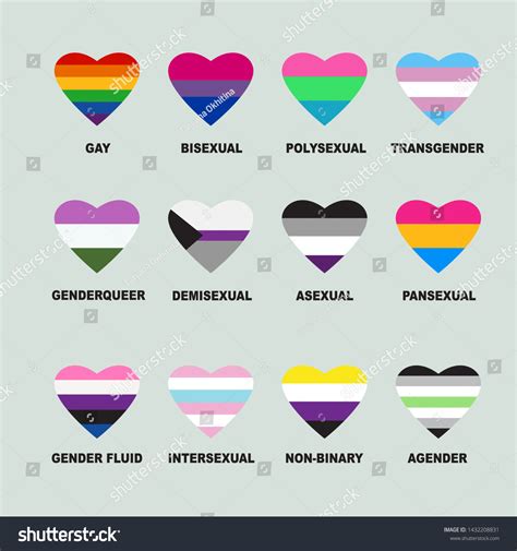 Hearts Lgbt Flags Gay Pride Symbols Vector De Stock Libre De Regal As