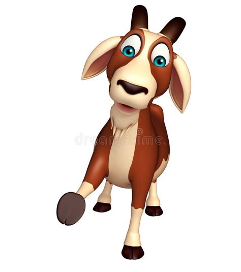 Fun Goat Funny Cartoon Character Stock Illustration Illustration Of