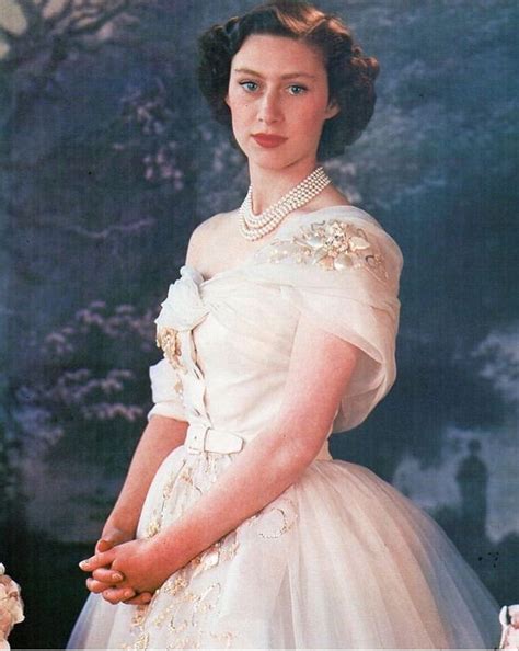 Princess Margaret In A Custom Christian Dior Gown For Her 21st Birthday