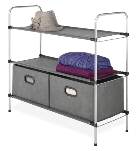 Alleviate cramped closet with whitmor's portable closet shelves with drawers. Whitmor Mini Closet Organizer-3 Tier Shelves and Drawers