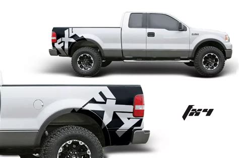 Ford F 150 Truck Fender Bed Graphic 4x4 Offroad Vinyl Decal Black Matte