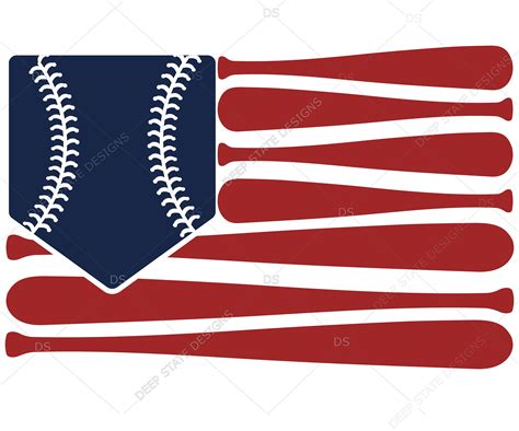 American Flag Baseball Svg 4th Of July Svg Memorial Day Svg Etsy