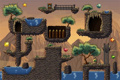 Lots of free 2d tiles and sprites by hyptosis. Mountain Platformer 2D Tileset Pixel Art by Free Game ...