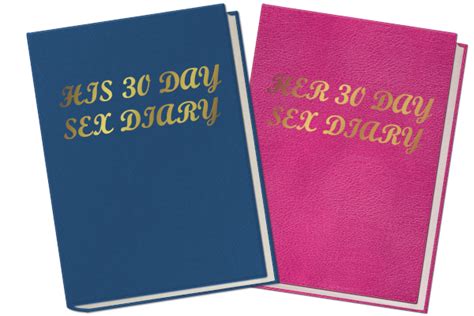 how about you each do a sex diary the generous husband