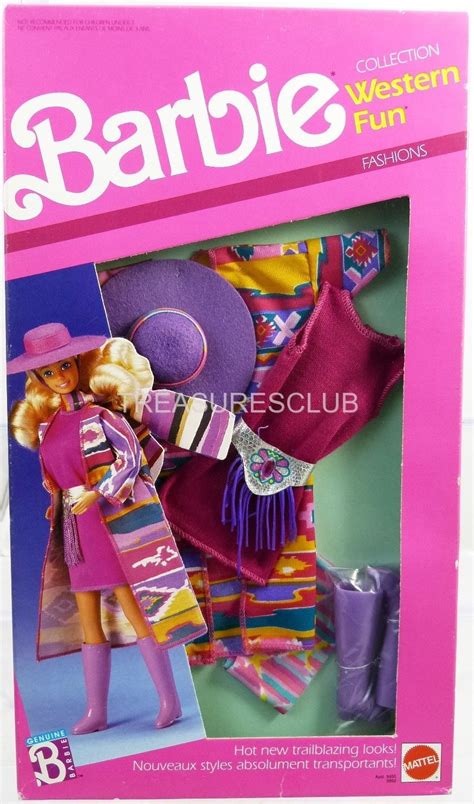 Barbie Doll Western Fun Fashions Foreign 9950 Nrfp Mint 1989 Mattel