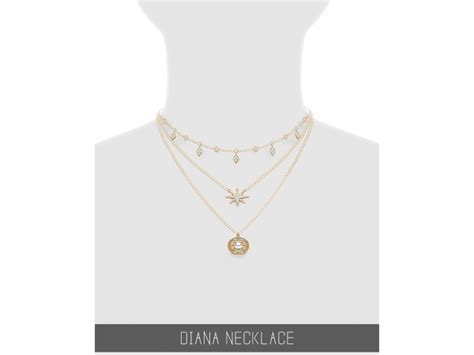 Diana Necklace The Sims 4 Download Simsdomination Necklace Sims