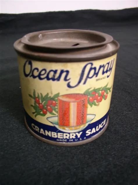 Vintage Ocean Spray Cranberry Sauce Mini Bank Tin South Hanson Ma 19